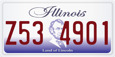 IL license plate Z534901