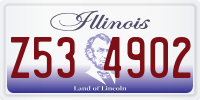 IL license plate Z534902