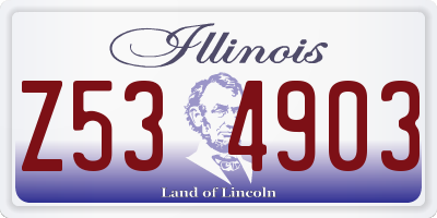 IL license plate Z534903