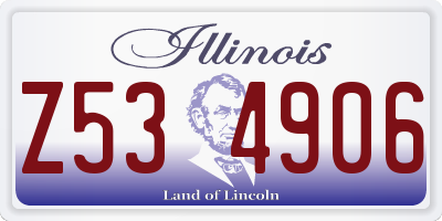 IL license plate Z534906