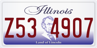 IL license plate Z534907