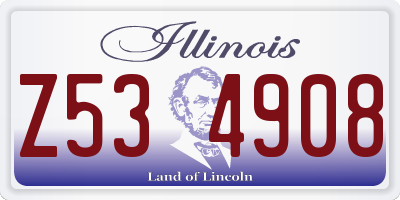 IL license plate Z534908