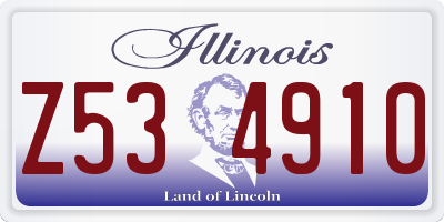 IL license plate Z534910