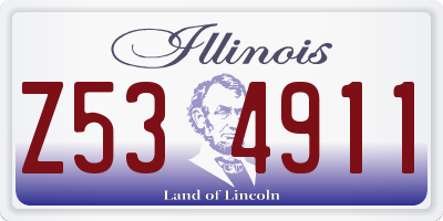 IL license plate Z534911