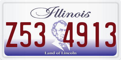 IL license plate Z534913