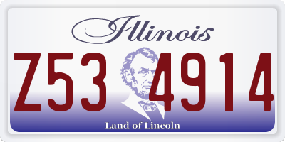 IL license plate Z534914