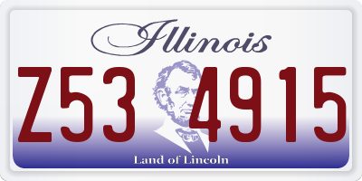 IL license plate Z534915
