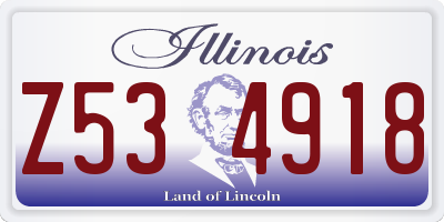 IL license plate Z534918