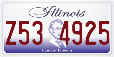 IL license plate Z534925