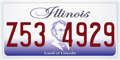 IL license plate Z534929