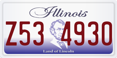 IL license plate Z534930