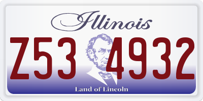 IL license plate Z534932