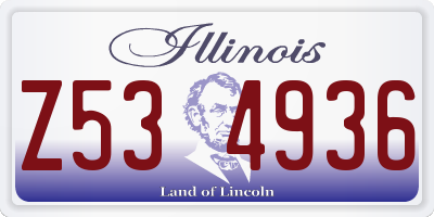 IL license plate Z534936