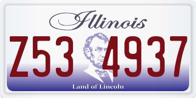 IL license plate Z534937