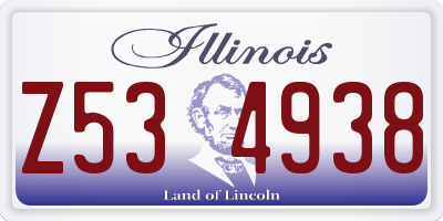 IL license plate Z534938