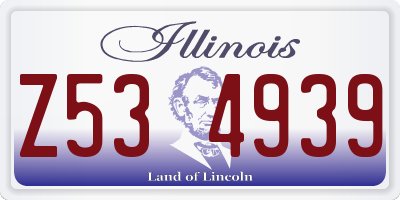IL license plate Z534939