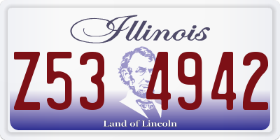 IL license plate Z534942