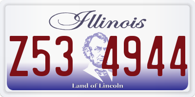 IL license plate Z534944