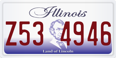 IL license plate Z534946
