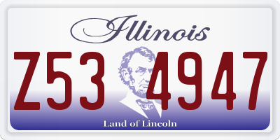 IL license plate Z534947
