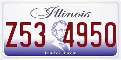 IL license plate Z534950