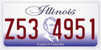 IL license plate Z534951
