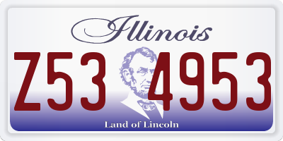 IL license plate Z534953