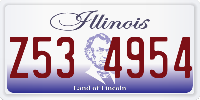 IL license plate Z534954