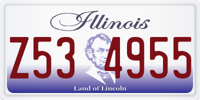 IL license plate Z534955