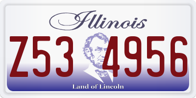 IL license plate Z534956
