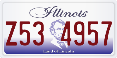IL license plate Z534957