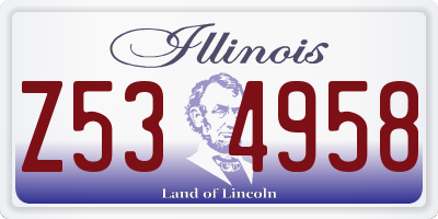 IL license plate Z534958