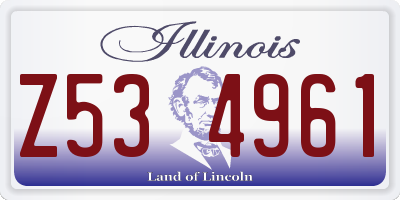 IL license plate Z534961