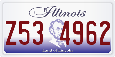 IL license plate Z534962
