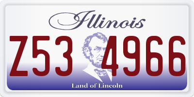 IL license plate Z534966