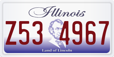 IL license plate Z534967