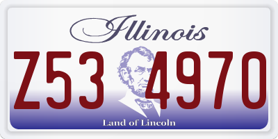 IL license plate Z534970
