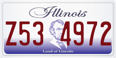 IL license plate Z534972
