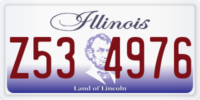 IL license plate Z534976