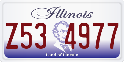 IL license plate Z534977