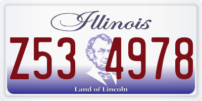 IL license plate Z534978