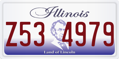 IL license plate Z534979