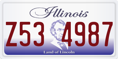 IL license plate Z534987