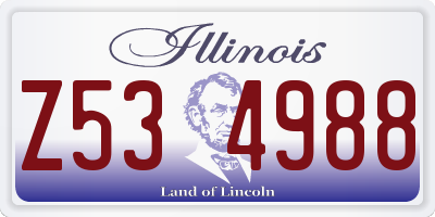 IL license plate Z534988