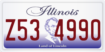 IL license plate Z534990