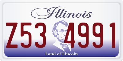 IL license plate Z534991
