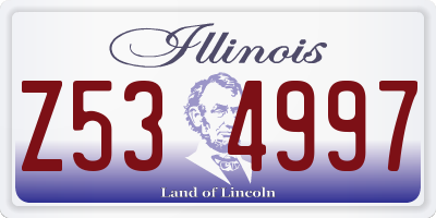 IL license plate Z534997