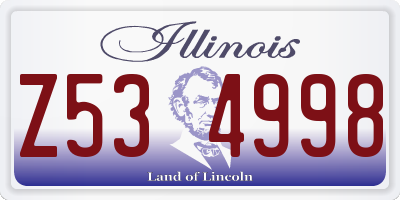 IL license plate Z534998