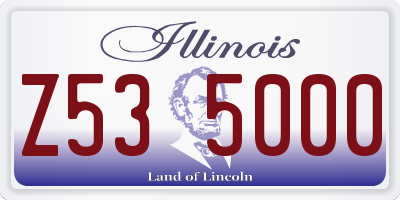IL license plate Z535000