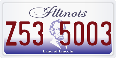 IL license plate Z535003